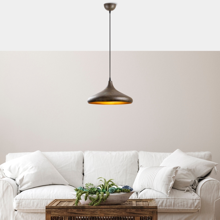 Hanglamp aan een koord BAREK 1xE27/40W/230V grijs