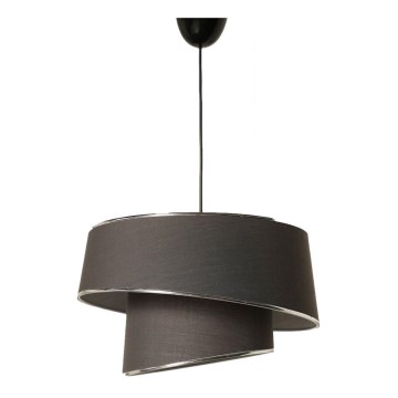 Hanglamp aan een koord BARETTE 1xE27/60W/230V antraciet/glanzend chroom