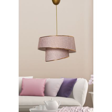 Hanglamp aan een koord BARETTE 1xE27/60W/230V roze