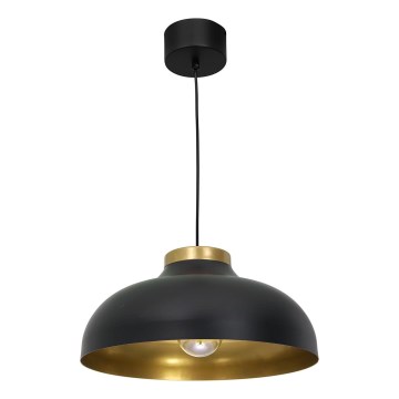 Hanglamp aan een koord BASCA 1xE27/60W/230V zwart/gouden