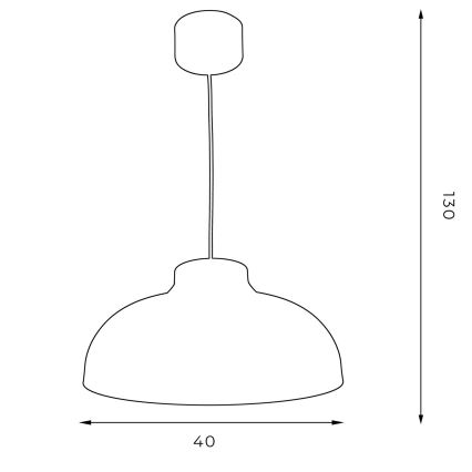 Hanglamp aan een koord BASCA 1xE27/60W/230V zwart/gouden