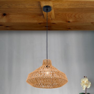 Hanglamp aan een koord BASKET 1xE27/40W/230V diameter 40 cm hennep
