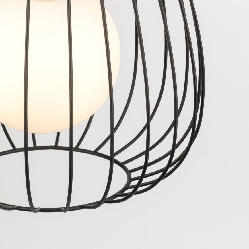 Hanglamp aan een koord BELL 1xG9/12W/230V diameter 24 cm zwart/glanzend chroom