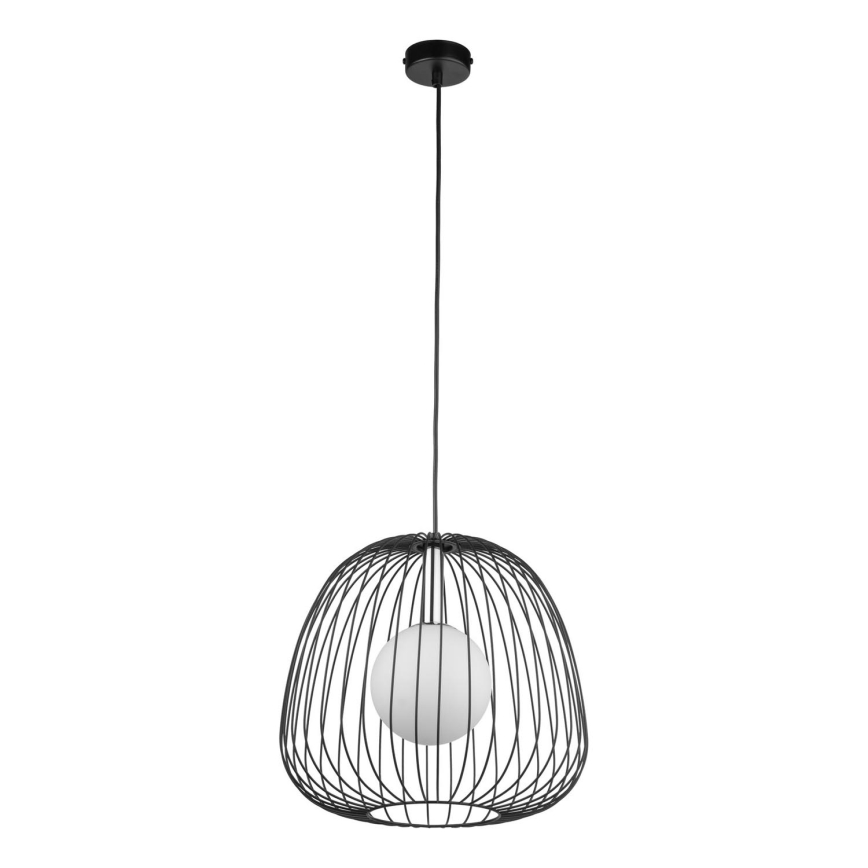 Hanglamp aan een koord BELL 1xG9/12W/230V diameter 33 cm zwart/glanzend chroom