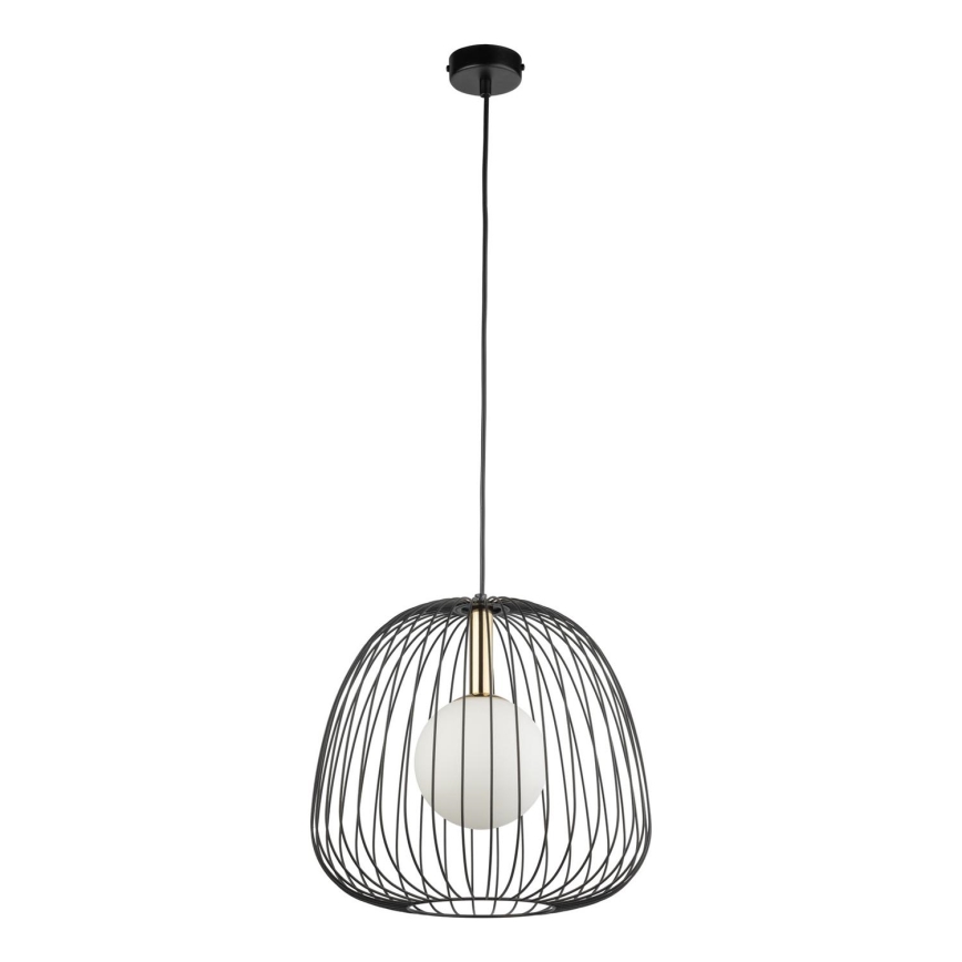 Hanglamp aan een koord BELL 1xG9/12W/230V diameter 33 cm zwart/goud
