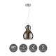 Hanglamp aan een koord BELLO 1xE27/40W/230V diameter 21 cm chroom