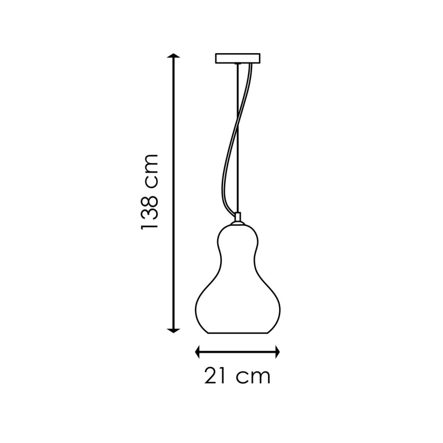 Hanglamp aan een koord BELLO 1xE27/40W/230V diameter 21 cm chroom