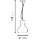 Hanglamp aan een koord BELLO 1xE27/40W/230V diameter 21 cm koper