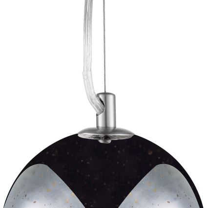 Hanglamp aan een koord BELLO 1xE27/60W/230V diameter 30 cm chroom