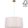 Hanglamp aan een koord BENITA 1xE27/40W/230V crème/eiken – FSC gecertificeerd