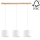 Hanglamp aan een koord BENITA 3xE27/40W/230V wit/eiken – FSC gecertificeerd