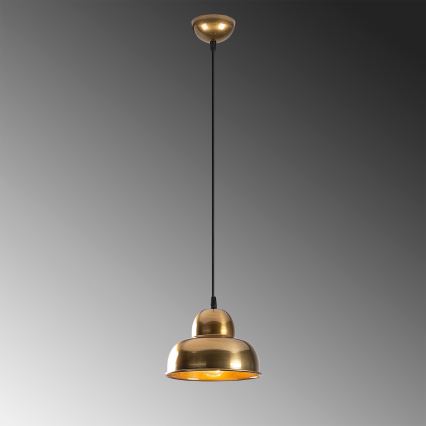 Hanglamp aan een koord BERCESTE 1xE27/40W/230V goud