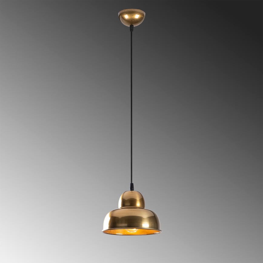 Hanglamp aan een koord BERCESTE 1xE27/40W/230V goud