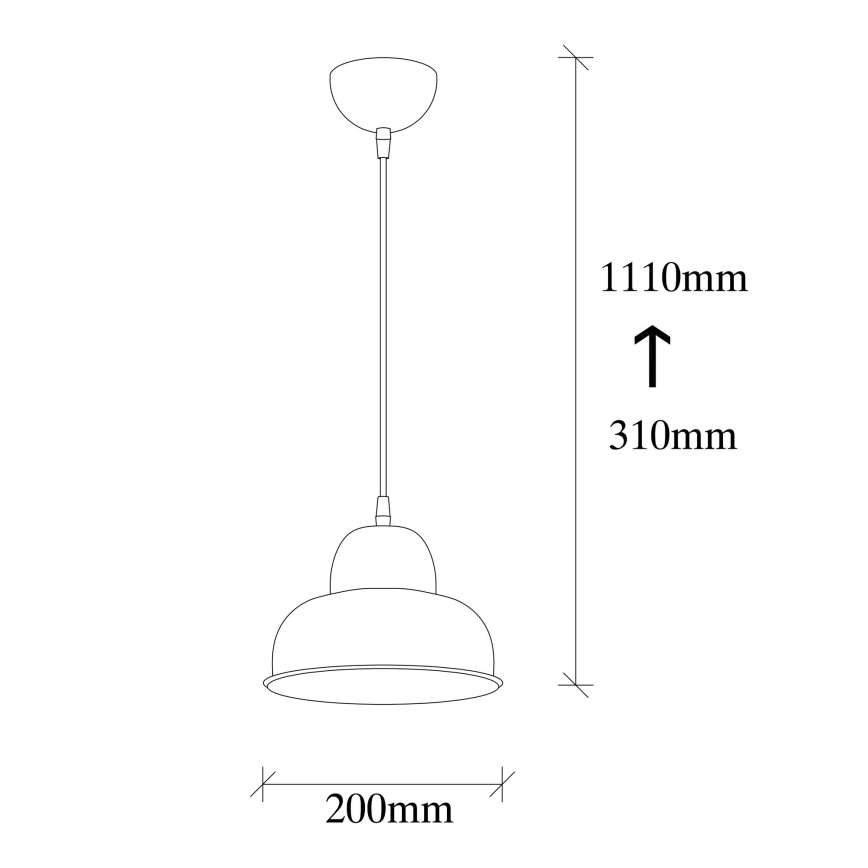Hanglamp aan een koord BERCESTE 1xE27/40W/230V goud