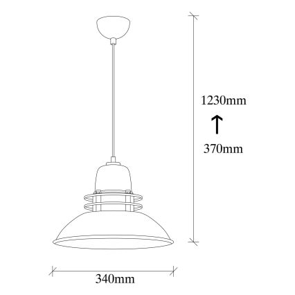 Hanglamp aan een koord BERCESTE 1xE27/40W/230V