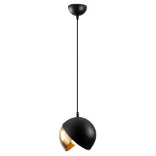 Hanglamp aan een koord BERCESTE 1xE27/40W/230V zwart/goud