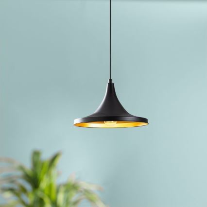 Hanglamp aan een koord BERCESTE 1xE27/40W/230V zwart