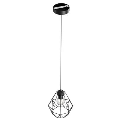 Hanglamp aan een koord BERGEN 1xE27/60W/230V zwart