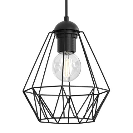 Hanglamp aan een koord BERGEN 1xE27/60W/230V zwart