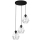 Hanglamp aan een koord BERGEN 3xE27/60W/230V zwart/glanzend chroom 