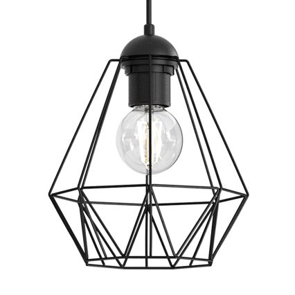 Hanglamp aan een koord BERGEN 5xE27/60W/230V zwart