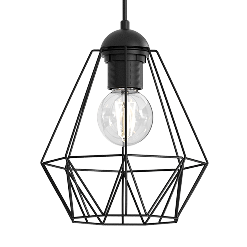 Hanglamp aan een koord BERGEN 5xE27/60W/230V zwart