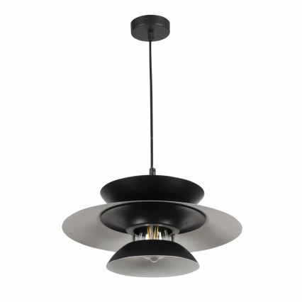 Hanglamp aan een koord BERIT 1xE27/20W/230V zwart