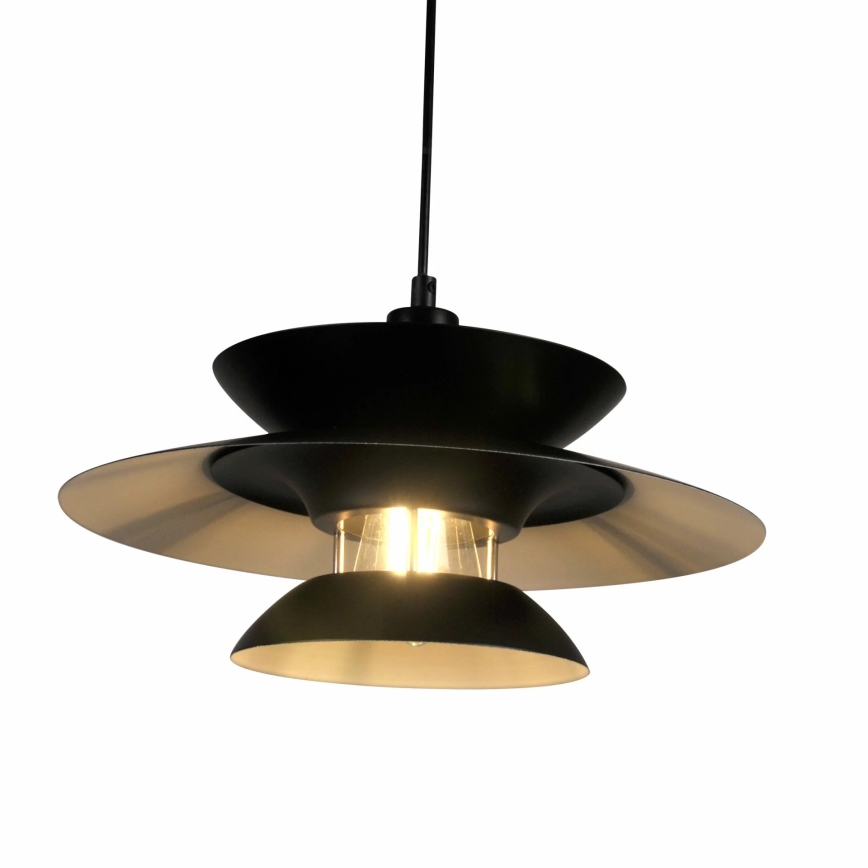Hanglamp aan een koord BERIT 1xE27/20W/230V zwart