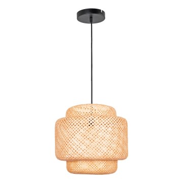 Hanglamp aan een koord BERTA 1xE27/20W/230V diameter 50 cm bamboe