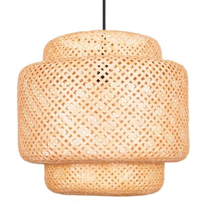 Hanglamp aan een koord BERTA 1xE27/20W/230V diameter 50 cm bamboe