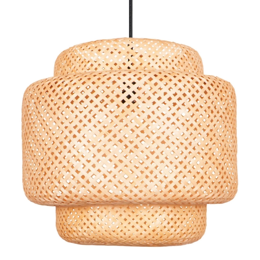 Hanglamp aan een koord BERTA 1xE27/20W/230V diameter 50 cm bamboe
