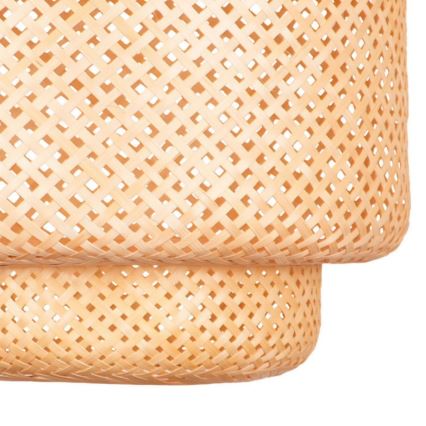 Hanglamp aan een koord BERTA 1xE27/20W/230V diameter 50 cm bamboe