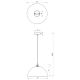 Hanglamp aan een koord BETA 1xE27/60W/230V d. 35 cm wit