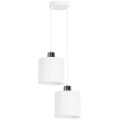 Hanglamp aan een koord BIZO 2xE27/60W/230V wit/grijs