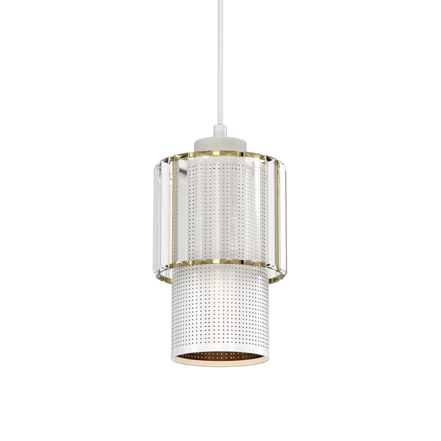 Hanglamp aan een koord BLANCO 1xE27/60W/230V wit