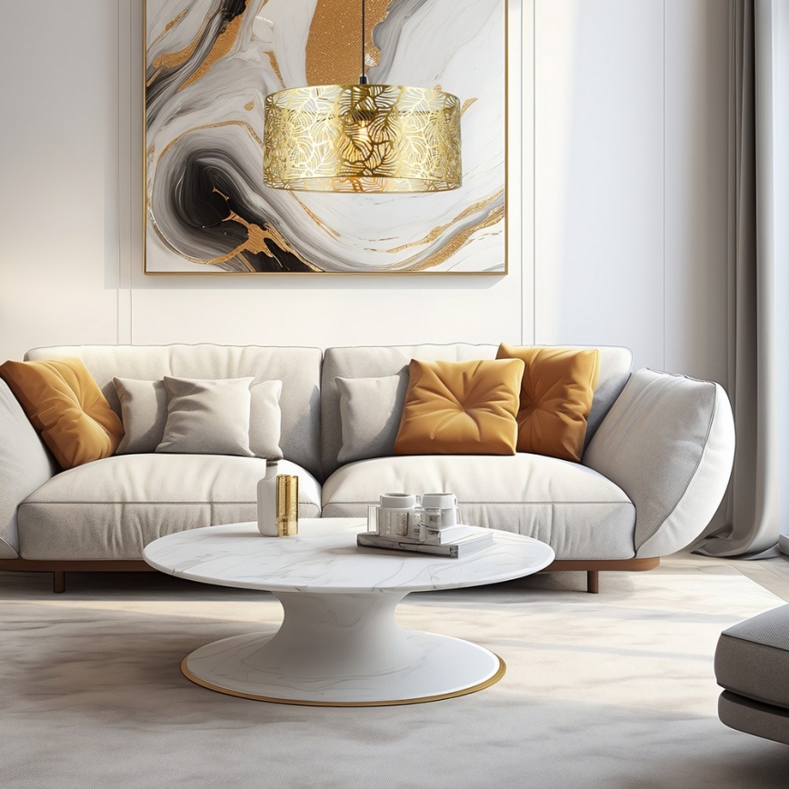 Hanglamp aan een koord BLOESEM 1xE27/15W/230V goud