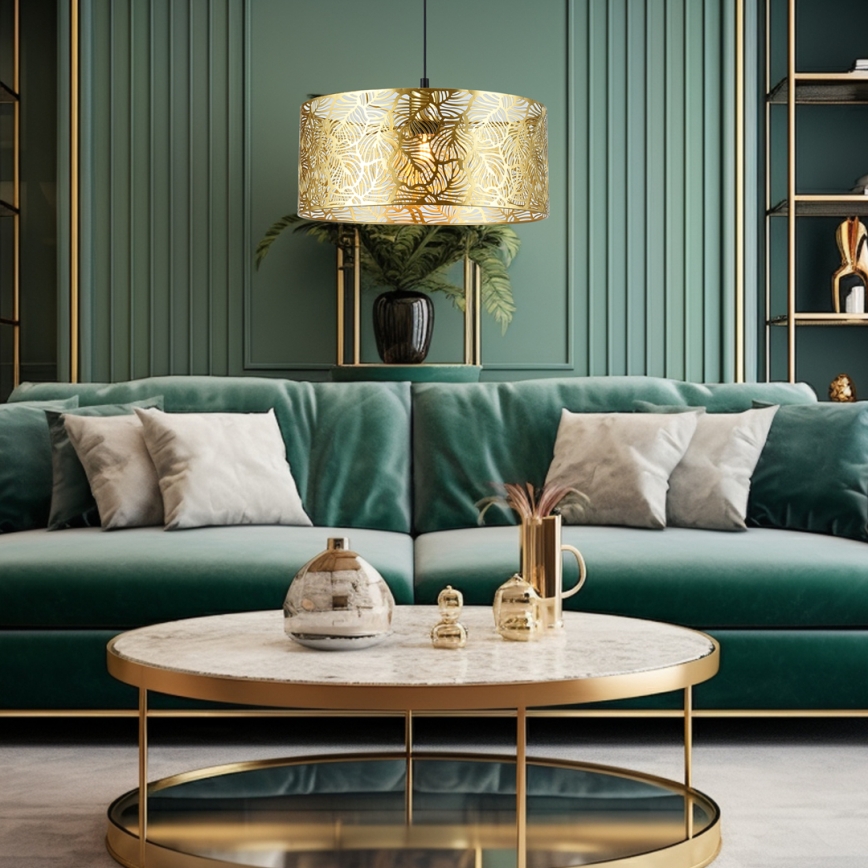 Hanglamp aan een koord BLOESEM 1xE27/15W/230V goud