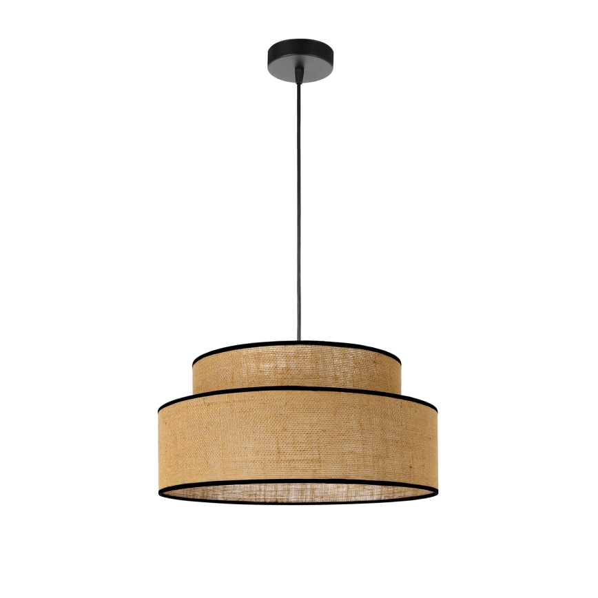 Hanglamp aan een koord BOHO 1xE27/60W/230V beige