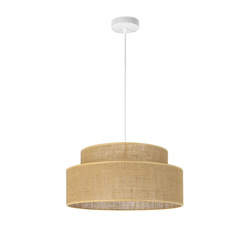 Hanglamp aan een koord BOHO 1xE27/60W/230V beige