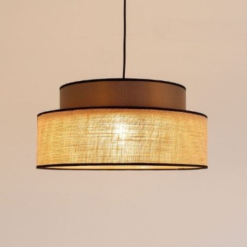 Hanglamp aan een koord BOHO 1xE27/60W/230V bruin/beige