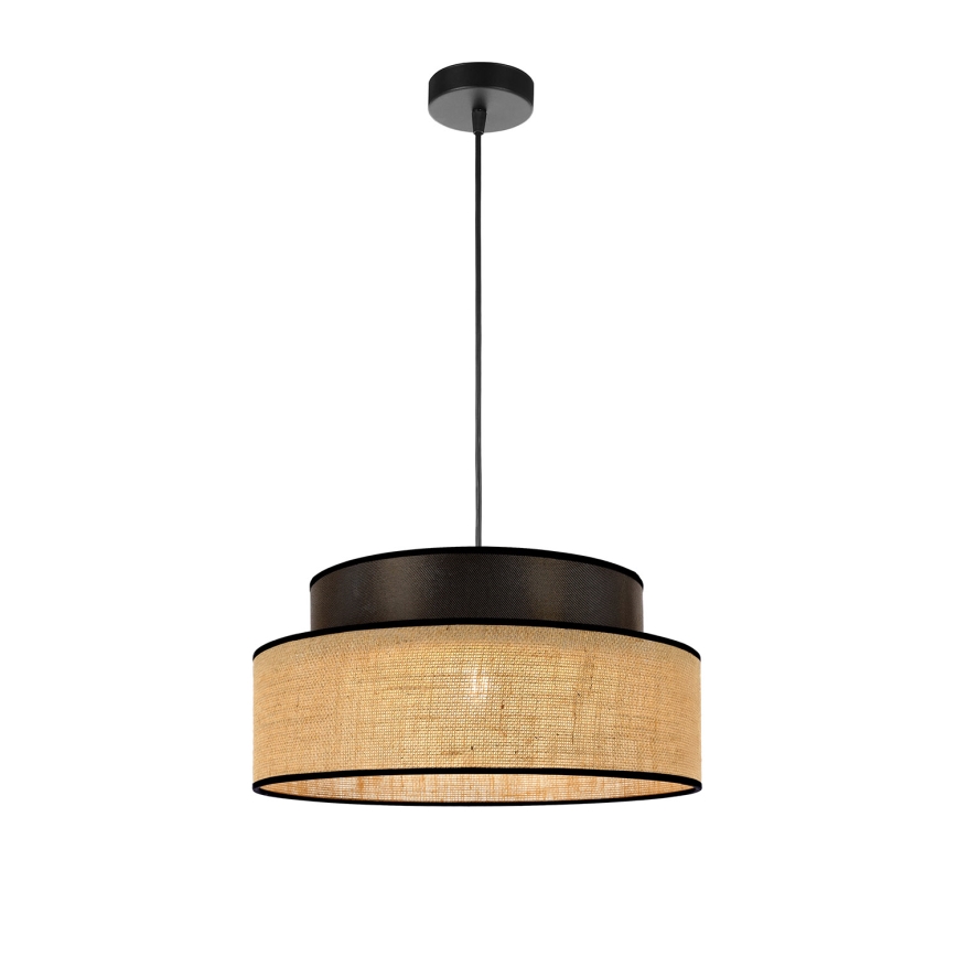 Hanglamp aan een koord BOHO 1xE27/60W/230V bruin/beige
