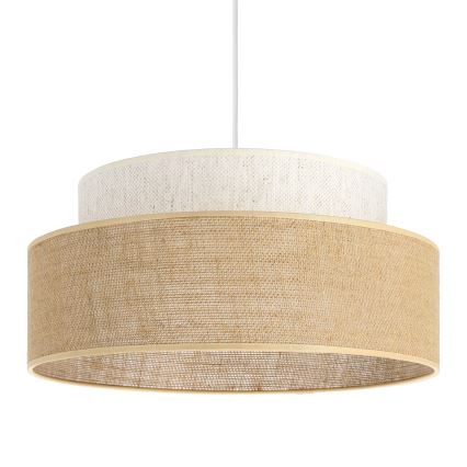 Hanglamp aan een koord BOHO 1xE27/60W/230V diameter 40 cm crème/beige
