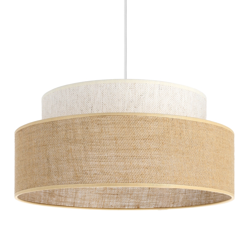 Hanglamp aan een koord BOHO 1xE27/60W/230V diameter 40 cm crème/beige