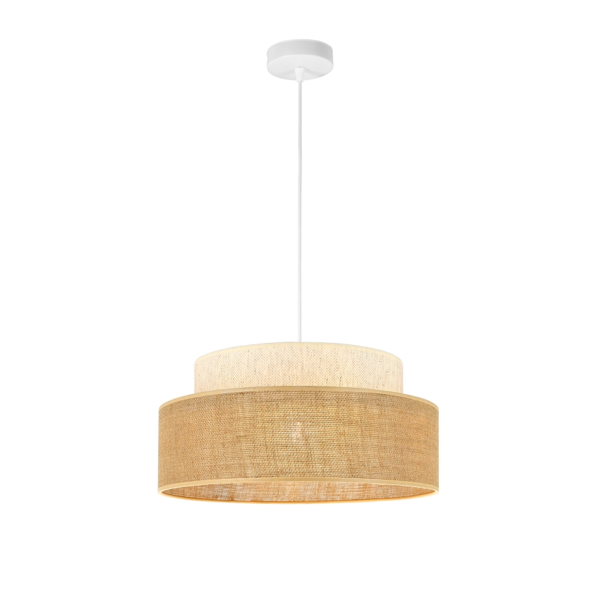 Hanglamp aan een koord BOHO 1xE27/60W/230V diameter 40 cm crème/beige
