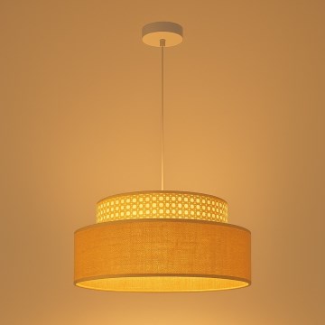 Hanglamp aan een koord BOHO 1xE27/60W/230V diameter 40 cm rotan