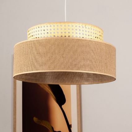 Hanglamp aan een koord BOHO 1xE27/60W/230V diameter 40 cm rotan