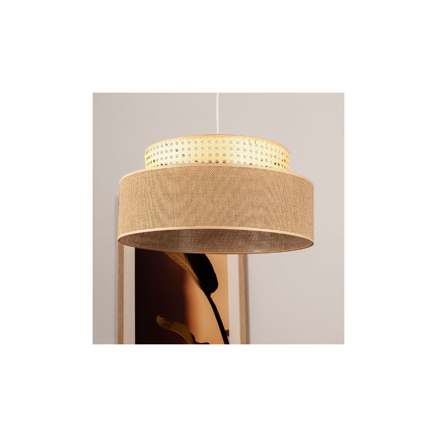 Hanglamp aan een koord BOHO 1xE27/60W/230V diameter 40 cm rotan