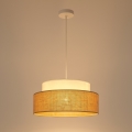 Hanglamp aan een koord BOHO 1xE27/60W/230V diameter 40 cm wit/beige