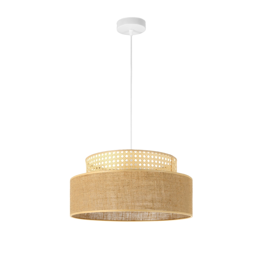 Hanglamp aan een koord BOHO 1xE27/60W/230V rotan