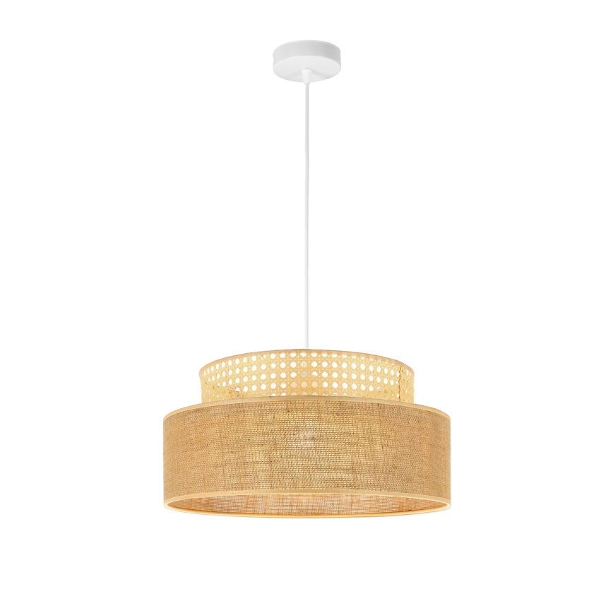 Hanglamp aan een koord BOHO 1xE27/60W/230V rotan